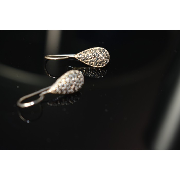 Sky Jewelry Винтажные Серебряные серьги 925 проба с Марказитом