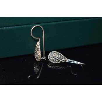 Sky Jewelry Винтажные Серебряные серьги 925 проба с Марказитом