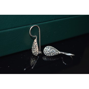 Sky Jewelry Винтажные Серебряные серьги 925 проба с Марказитом