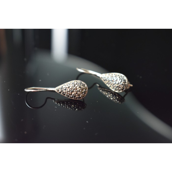 Sky Jewelry Винтажные Серебряные серьги 925 проба с Марказитом