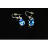 Sky Jewelry Серебряные Серьги с Голубым Топазом