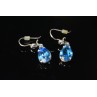 Sky Jewelry Серебряные Серьги с Голубым Топазом