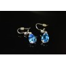 Sky Jewelry Серебряные Серьги с Голубым Топазом