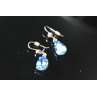 Sky Jewelry Серебряные Серьги с Голубым Топазом