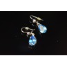 Sky Jewelry Серебряные Серьги с Голубым Топазом
