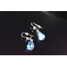 Sky Jewelry Серебряные Серьги с Голубым Топазом