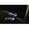 Sky Jewelry Серебряные Серьги с Голубым Топазом