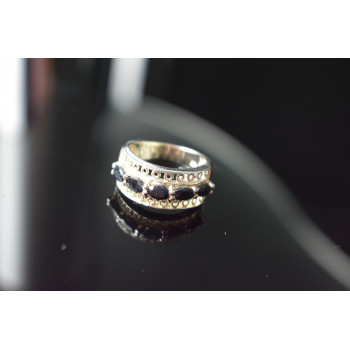 Sky Jewelry Серебряное кольцо 925 проба с Сапфирами *Ажур*