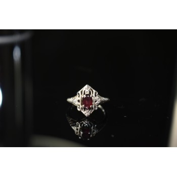 Sky Jewelry Серебряное кольцо 925 проба  с камнем Альмандин