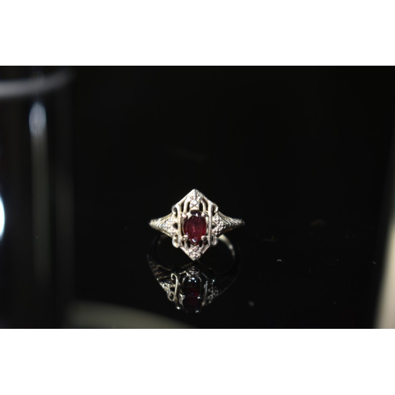 Sky Jewelry Серебряное кольцо 925 проба  с камнем Альмандин