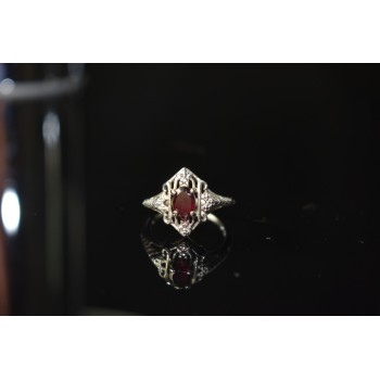 Sky Jewelry Серебряное кольцо 925 проба  с камнем Альмандин