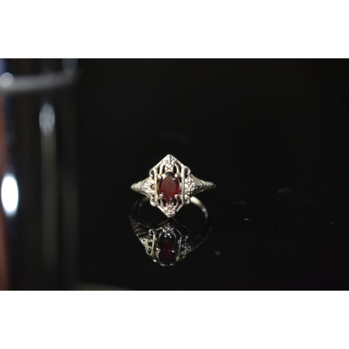 Sky Jewelry Серебряное кольцо 925 проба  с камнем Альмандин