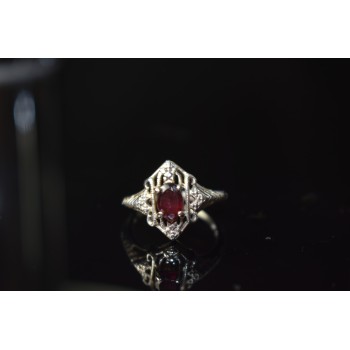 Sky Jewelry Серебряное кольцо 925 проба  с камнем Альмандин