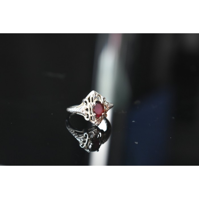 Sky Jewelry Серебряное кольцо 925 проба  с камнем Альмандин