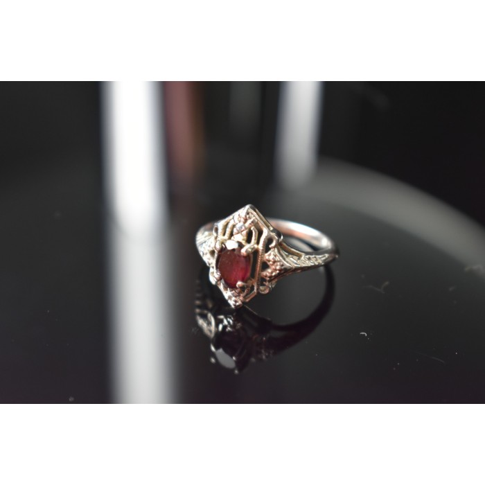 Sky Jewelry Серебряное кольцо 925 проба  с камнем Альмандин