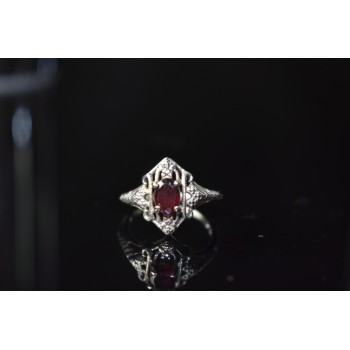 Sky Jewelry Серебряное кольцо 925 проба  с камнем Альмандин