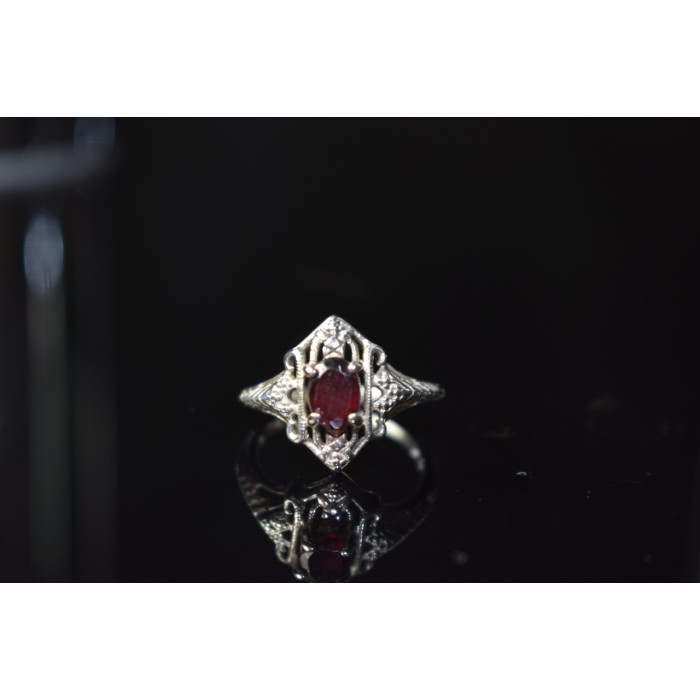 Sky Jewelry Серебряное кольцо 925 проба  с камнем Альмандин