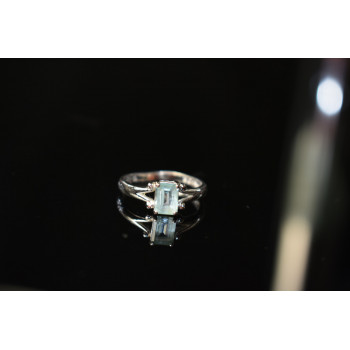 Sky Jewelry Серебряное кольцо с камнем Голубая Шпинель 925 проба