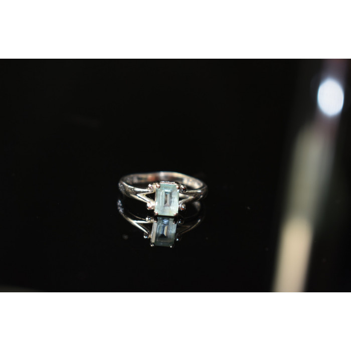 Sky Jewelry Серебряное кольцо с камнем Голубая Шпинель 925 проба