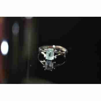 Sky Jewelry Серебряное кольцо с камнем Голубая Шпинель 925 проба