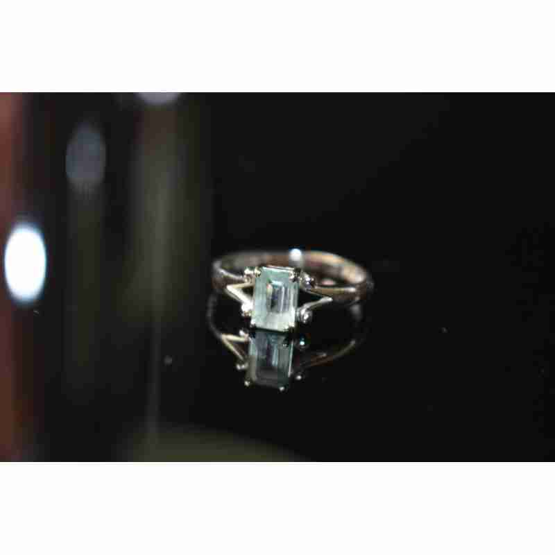 Sky Jewelry Серебряное кольцо с камнем Голубая Шпинель 925 проба