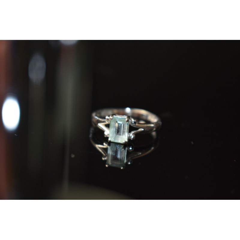 Sky Jewelry Серебряное кольцо с камнем Голубая Шпинель 925 проба