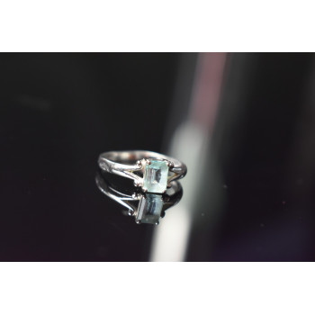 Sky Jewelry Серебряное кольцо с камнем Голубая Шпинель 925 проба