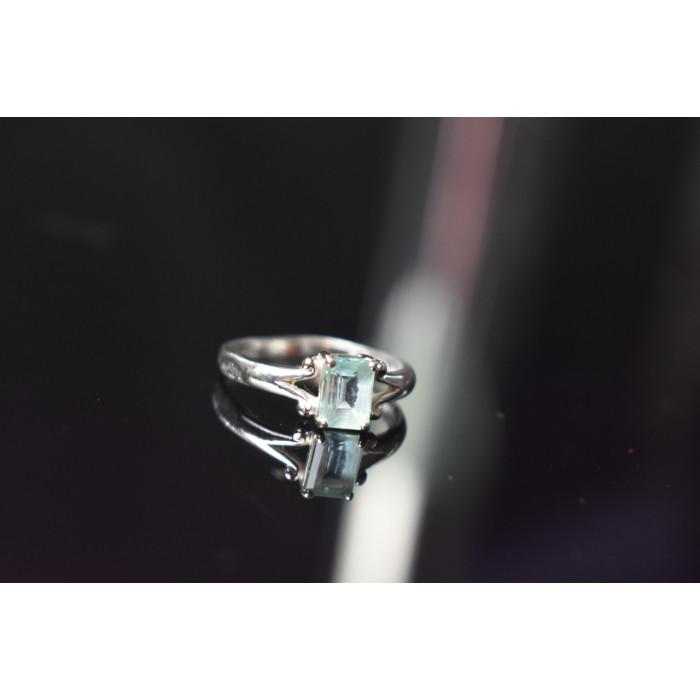 Sky Jewelry Серебряное кольцо с камнем Голубая Шпинель 925 проба