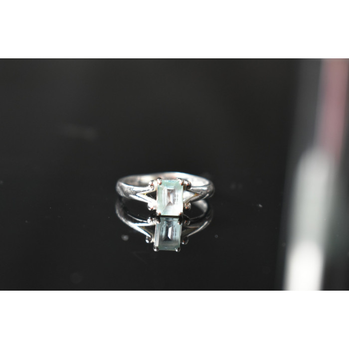 Sky Jewelry Серебряное кольцо с камнем Голубая Шпинель 925 проба