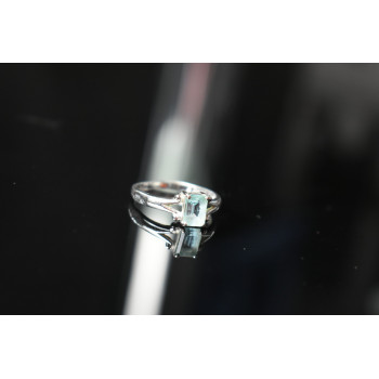 Sky Jewelry Серебряное кольцо с камнем Голубая Шпинель 925 проба