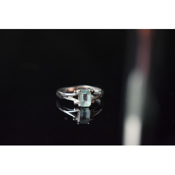 Sky Jewelry Серебряное кольцо с камнем Голубая Шпинель 925 проба