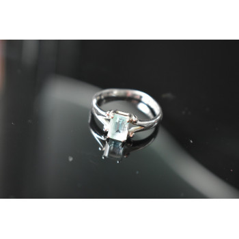 Sky Jewelry Серебряное кольцо с камнем Голубая Шпинель 925 проба