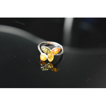 Sky Jewelry Серебряное кольцо 925 проба с Янтарем