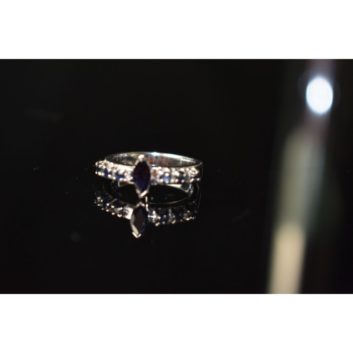Sky Jewelry Серебряное кольцо 925 проба с Сапфирами