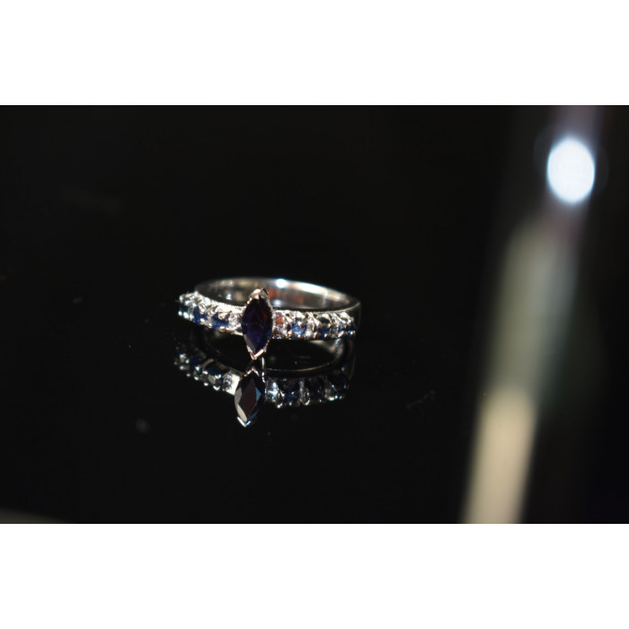 Sky Jewelry Серебряное кольцо 925 проба с Сапфирами