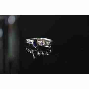 Sky Jewelry Серебряное кольцо 925 проба с Сапфирами
