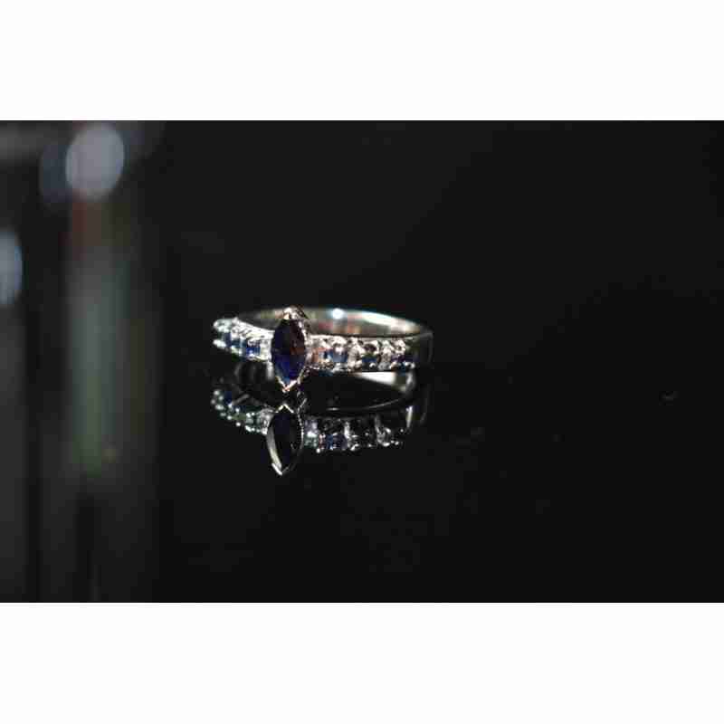 Sky Jewelry Серебряное кольцо 925 проба с Сапфирами