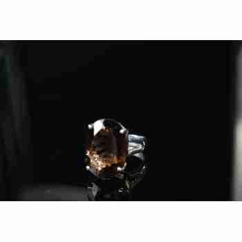 Sky Jewelry Серебряное кольцо с камнем Гессонит 925 проба