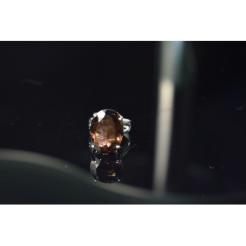 Sky Jewelry Серебряное кольцо с камнем Гессонит 925 проба