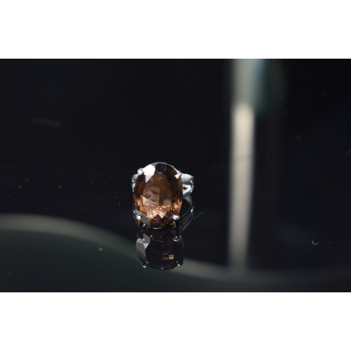 Sky Jewelry Серебряное кольцо с камнем Гессонит 925 проба