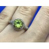 Sky Jewelry Серебряное кольцо (позолота) с камнем Перидот