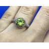Sky Jewelry Серебряное кольцо (позолота) с камнем Перидот