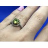 Sky Jewelry Серебряное кольцо (позолота) с камнем Перидот