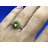 Sky Jewelry Серебряное кольцо (позолота) с камнем Перидот