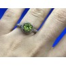 Sky Jewelry Серебряное кольцо (позолота) с камнем Перидот