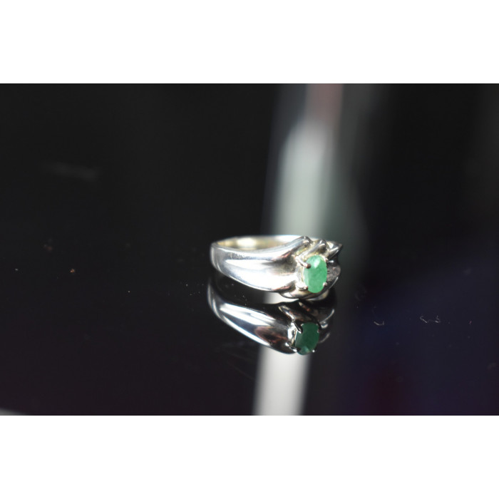 Sky Jewelry Серебряное кольцо с Изумрудом 925 проба