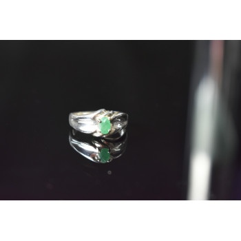 Sky Jewelry Серебряное кольцо с Изумрудом 925 проба