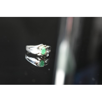 Sky Jewelry Серебряное кольцо с Изумрудом 925 проба