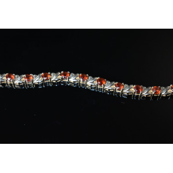 Sky Jewelry Серебряный браслет 925 проба с камнями Спессартин