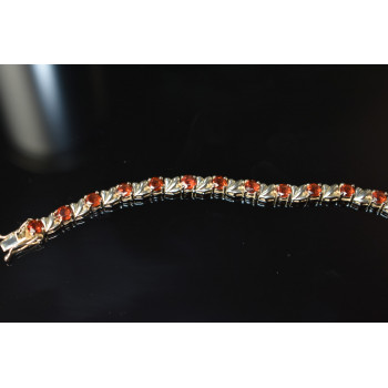 Sky Jewelry Серебряный браслет 925 проба с камнями Спессартин